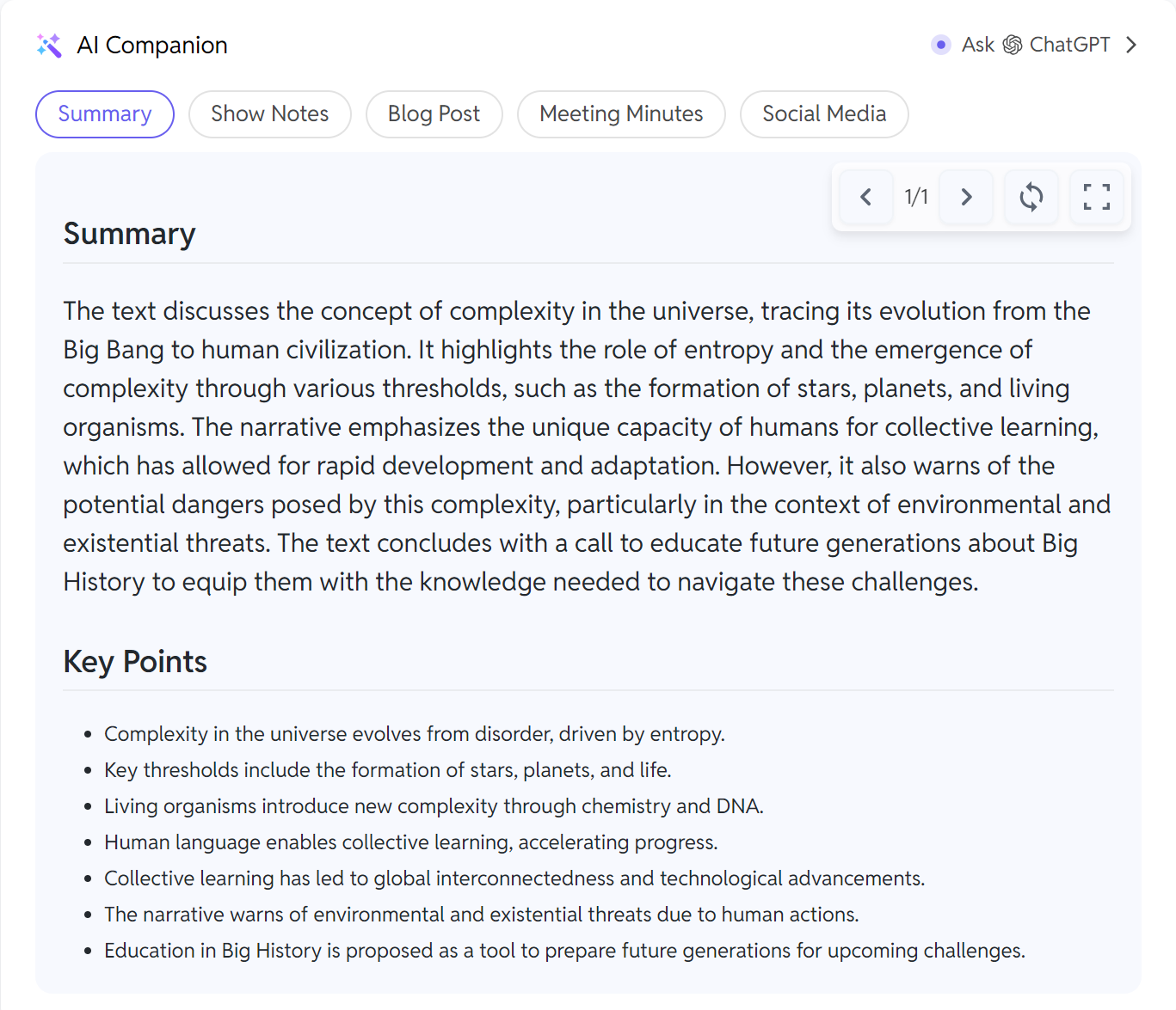 SubEasy 的 AI 摘要功能。