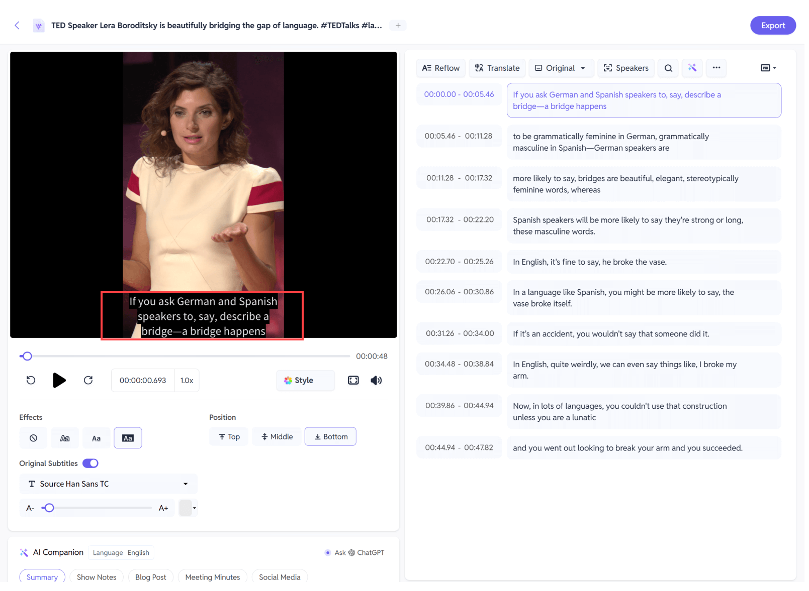 genera subtítulos para tu vídeo